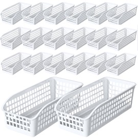 Dot Com Prime Basket Organizer Box Kitchen Storage Box Tabletop Trinket Box WH Set of 5