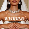 Zoestar Sparkly Crystal Jewelry Set Silver Rhinestone Necklace Earrings Set