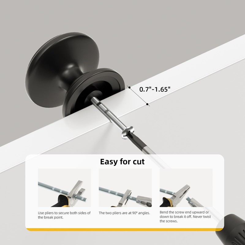 Goldenwarm 25 Pack Cabinet Knobs Black Cabinet Knobs Round Black
