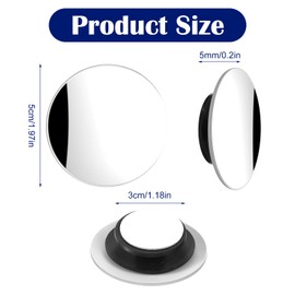 2 Pack Blind Spot Mirror for Car, High Definition Frameless 360° Wide-Angle Convex Mirror, 2 Inch Round Self Adhesive Angle Adjustable Blind Spot Mirrors for Car, SUV, Trucks and RVs