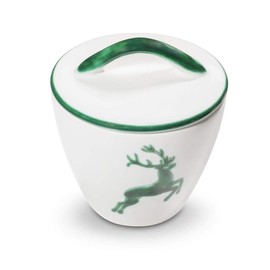 GMUNDNER KERAMIK Sugar Bowl Gourmet Diameter 9 cm Green Deer Tableware Handmade in Austria