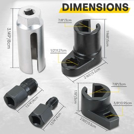 Acymner 5PCS O2 Sensor Removal & Thread Chaser Tool Set