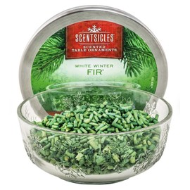 Scentsicles Scented Table Ornament Bowl, White Winter Fir Scent