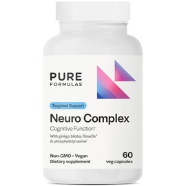 PureFormulas Neuro Complex with Ginkgo Biloba, RoseX & Phosphatidyl Serine - 60 VCaps