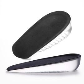 Qrity Gel de Silicona Plantillas para Hombres Altura 2cm, Plantillas de Aumento de Altura, Gel Insertos Invisibles para Elevadores de Zapatos