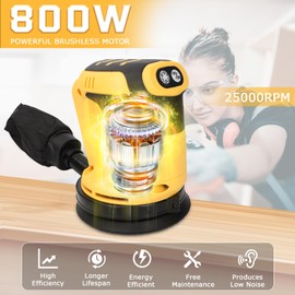 Random Orbit Sander for DEWALT 20v Battery(Tool Only),Brushless Motor 6 Variable Speed Orbital Hand Sander with Dust Collector for Woodworking Sanding and Polishing