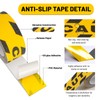 Huakaile Watch Your Step Caution Tape 1.97in x 16.4Ft, Non