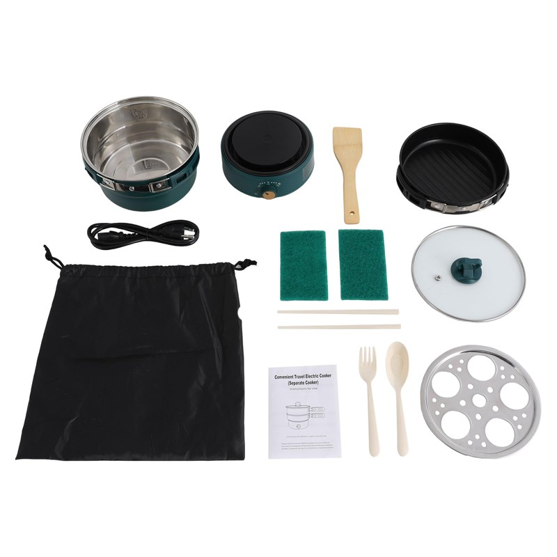 WOHAIPA Portable Mini Folding Handle Electric Hot Pot Lamian Noodles