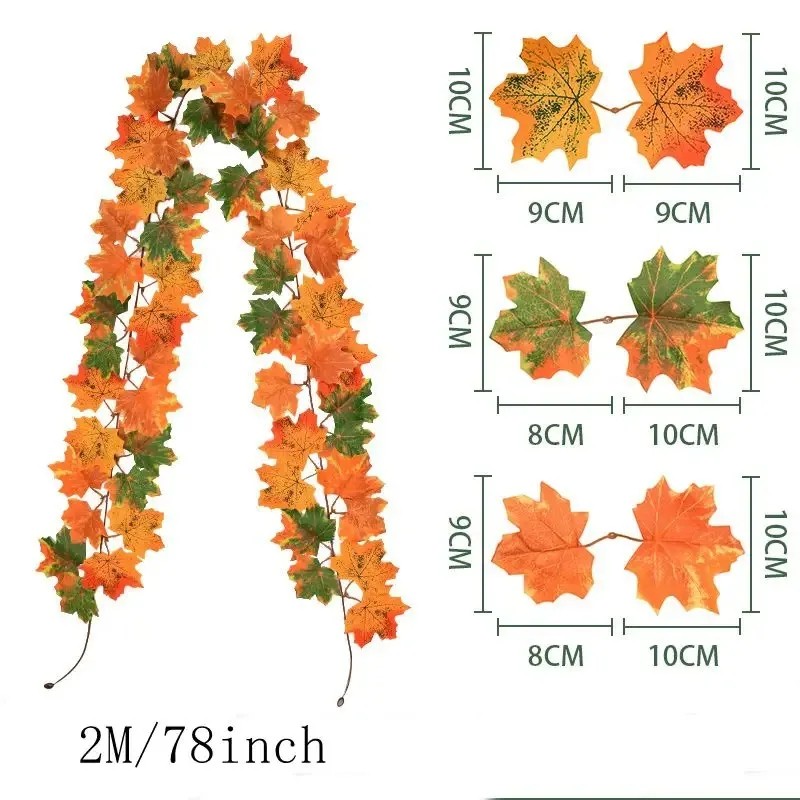 Artificial Maple Leaf Garland for Fall Decorating – Autumn Vine
