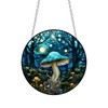Xuoxeji Mushroom Stained Acrylic Window Hanging, 20cm/7.87in Mushroom Sun Catchers