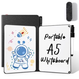 AGM Small White Board Dry Erase, Double Sided Folding Whiteboards with Pen, Mini Portable Dry Erase Board for Study, Meeting, Doodling, Planning