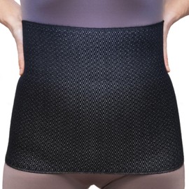 BODYPERFECT Kidney Warmer Men and Women, Wool Back Brace, Heat Belt, Back Warmer Men's Kidney Belt, Kidney Protection, Thermal Strap (Black, S)