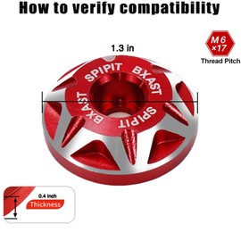 License Plate Screws: M6 Screw Bolts License Plate Screw Kit CNC Carved Aluminum Alloy Automobiles Trucks Motorcycle License Plate Bolts (12Pcs- Red)