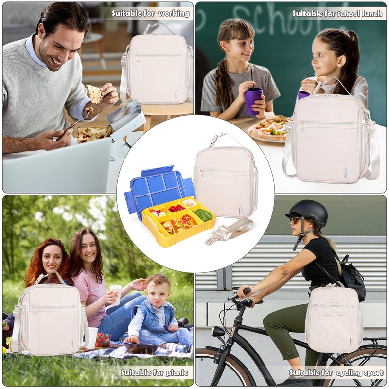 NOL Nylon Waterproof Kids Lunch Bag, Insulated Lunch Bag, Lunch