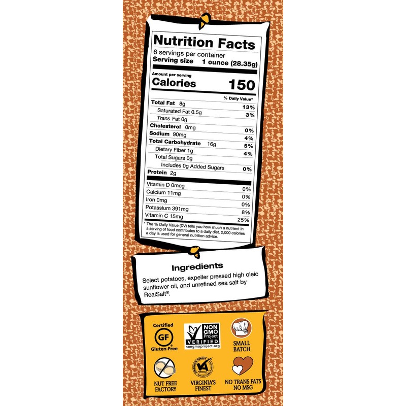 Route 11 Potato Chips Lightly Salted (6oz, 12 pack)