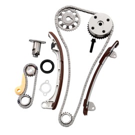 SCITOO Timing Chain Kit fits for Pontiac VIBE 2.0L 2.4L DOHC 16v 1AZFE 2AZFE 2001-2011 Toyota RY COROLLA XRS HIGHLANDER RAV4 Scion tc xb