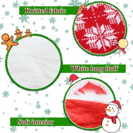 Alederways Santa Hat, Christmas Hat, Unisex Christmas Party Hat for Adults, Velvety Soft Plush Classic Fur Xmas Hat (Red Snowflake)