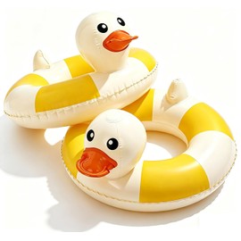 2PCS 35IN Pool Swim Ring Inflatable Pool Floats Water Fun Large Adult Swimming Pool Float for Beach Lake Summer Holiday Beach Party (Duck-Pool Float,2)