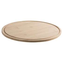 Hammont Bamboo Kitchen Cutting Board - 12 Pack - Eco Friendly Round Wooden Chopping Boards for Meat & Vegetables - 14” x 0.5” Cheese and Charcuterie Board - Serving Tray