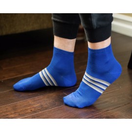 Prestigio Mens Italian Luxury Ankle Socks, Size 11-14, 100% Mercerized Cotton Dodger Blue