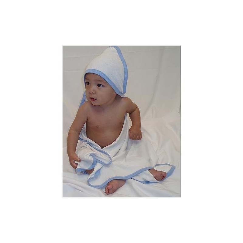 bambini Hooded Towel with Yellow Binding and Screen Prints