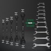 TIWINTUL 4-in-1 Super-Thin Open End Wrench Set, 5-Piece, 20 Sizes,