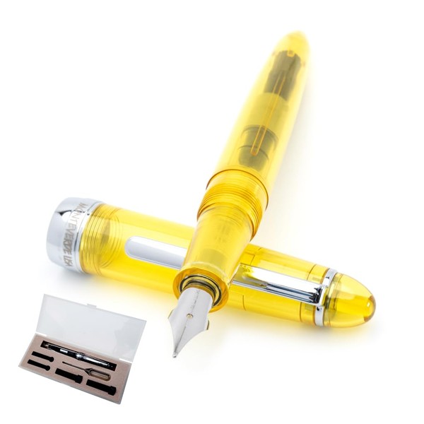 Monteverde MONZA FOUNTAIN PEN (WITH INK VIALS), YELLOW; BROAD NIB