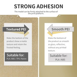 Upgraded 370x370 K2 Plus Build Plate 100% Imported Thicker PEI Sheet Smooth & Textured Flexible Spring Steel Bed Heated Platform for K2 Plus 3D Printer.