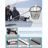 Avlcoaky Rubber Fishing Net Large Fishing Landing Net for Saltwater