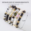 Frgofl 6Pcs Surfer Heishi Friendship Bracelets Set Stackable Stretch Clay