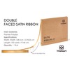 Vitalizart 3/8" x 100Yd Gold Satin Ribbon, Double-Sided Ribbons for