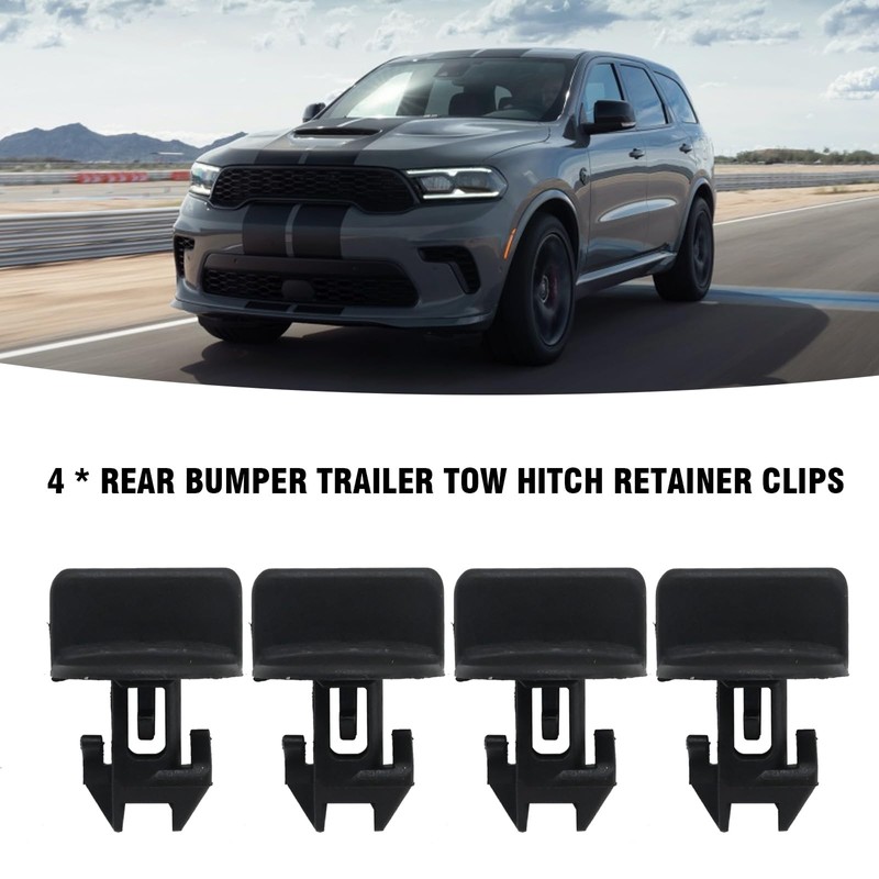 Aynaxcol 4Pcs 68249278AA Rear Bumper Trailer Tow Hitch Cover Retainer