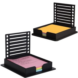 Sticky Note Holder with Stencil 2 Pcs, Post it Note Holder for Office, Sticky Note Dispenser
