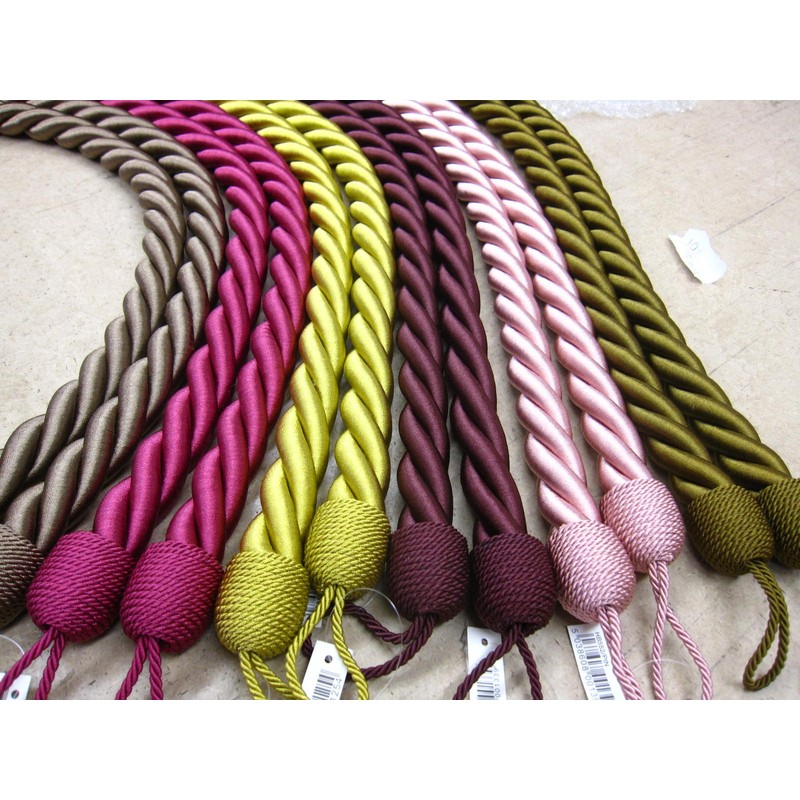 Jones Interiors 2 LARGE CHUNKY Rope Tie Backs - Per