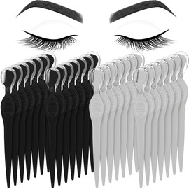 Mudder 28 Pcs Eyebrow Razor Knife Shaver Trimmer Shaver Multipurpose Exfoliating Tool Facial Hair Removal for Women Valentine's Day Giving(Black,Gray)