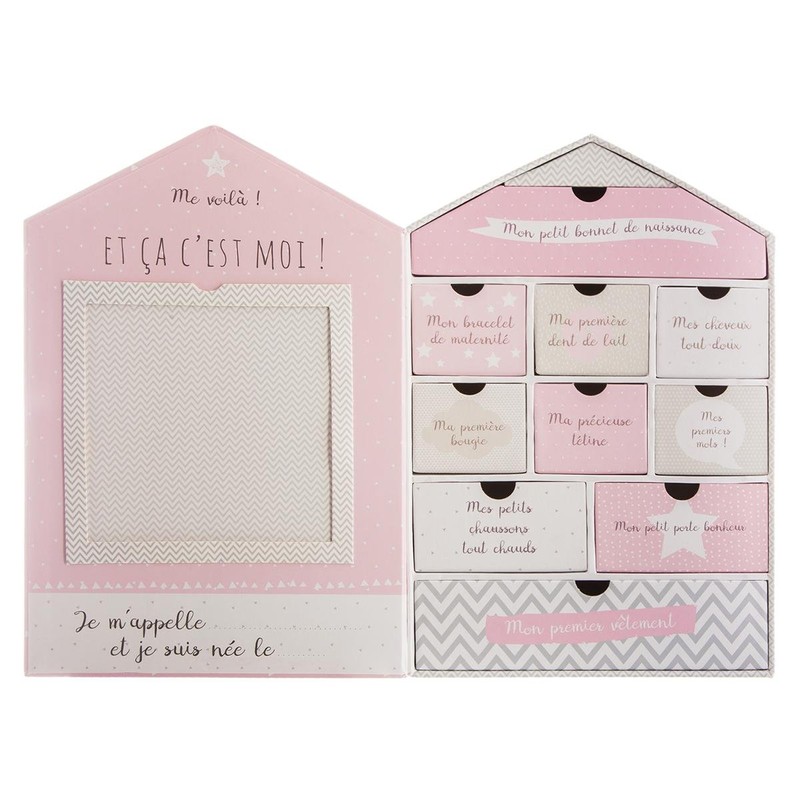 Newborn gift set with keepsake box + photo frame -
