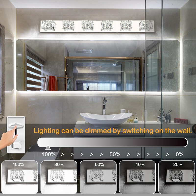 ZUZITO 6 Lights Bathroom Vanity Light - LED Bathroom Lights