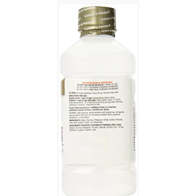 GoodSense Electrolyte Solution, Pediatric Oral Electrolyte Quickly Replenishes Fluids, Zinc,