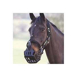 Shires - MJ Ainge and Co Ltd Greenguard Headcollar in Black to be used with Greenguard Muzzle SMALL Ponyy, Black