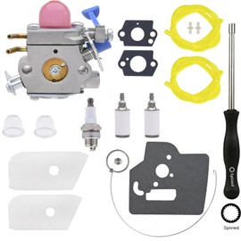 Wondrify 128LD Carburetor Tune Up Kit for Husqvarna Trimmer Edger 28cc 125R 125RJ 125LDX 128C 128L 128LD 128R 128RJ Weed Eater Replaces Zama C1Q-W40A 545081848