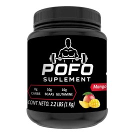 Aminoácidos Bcaas  Glutamina Pofo Suplements 1kg 50servis                                                                                             