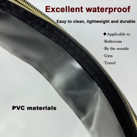 Letter Bag Clear Makeup Organizer Bag Snack Pouch Water-Proof Zipper Toiletry Bag for Travel Dance Beach School Nurse Weekend (Teach)