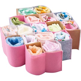 Cogit 90109 Drawer Storage Dividers Pastel Colors 17 Squares Change Size
