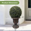 Dithoko 32" Ball Topiary in Brown Pedestal Pot, Artificial Faux