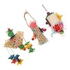 3pcs Parrot Shredding Chew Toy Bamboo Net Rattan Loofah Bird