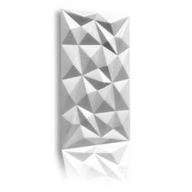 3D Polystyrene XPS Polystyrene Panels, Modern Wall Cladding & Ceiling Panels, Wall Panels, Slightly Flexible, 100 cm x 50 cm, 4 m², 8 Pieces (White 03)