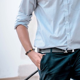 Jovivi Mens Crystal Bracelet Obsidian Tigers Eye Hematite Stone Anxiety Beads Bracelets Gifts for Him Boyfriend Husband Dad Men Boys Gift for Anniversary Birthday xmas Father's Day, 9 inch, 0.033 kgs