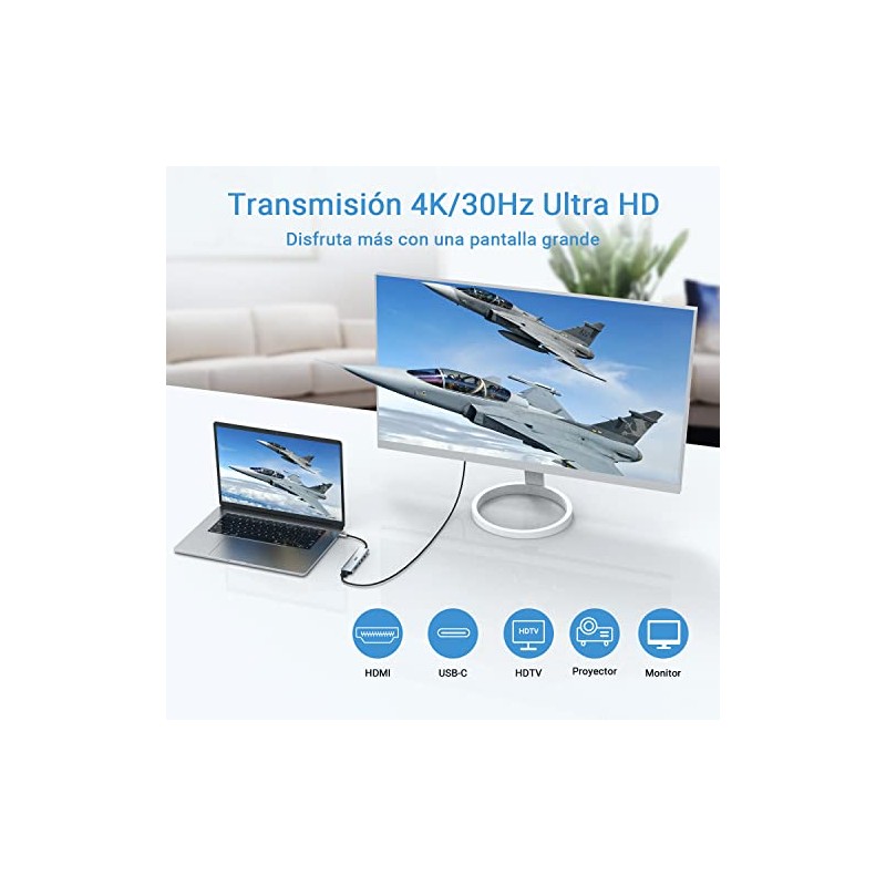 atolla USB C HUB, 7 en 1 Adaptador USB C