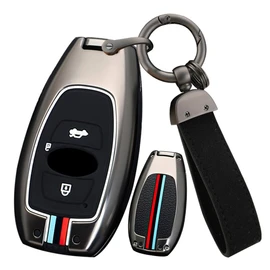 ontto Metal Car Key fob Cover case Fit for Subaru XV SV Forester 2023 BRZ 2019 2020 Outback 5 Legacy Impreza Crosstrek WRX STI Keyring Smart Key Shell Holder Bag Keychain Accessories Black B