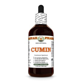 Cumin (Cuminum Cyminum) Dry Seed Glycerite, Made in Hawaii, Organic Raw Materials, All Natural, Vegan, Lab Tested Alcohol-Free Liquid Extract - 4 fl.oz